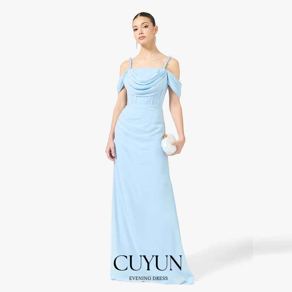 Women'S Formal Dinner Wear - CUYUN Maßgeschneiderte himmelblaue formelle Abendkleider für