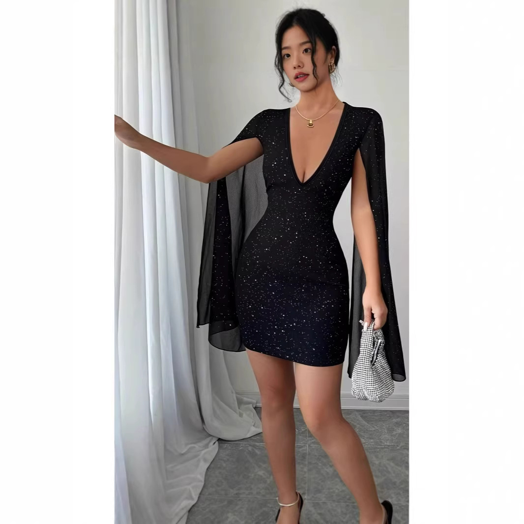 Formal Wear Women Us - V-Ausschnitt Bodycon Midikleid Elegante Formelle Bürokleidung