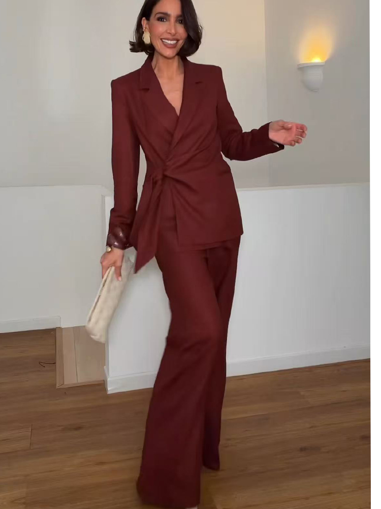 Women'S Formal Wear Pants Suit - Modischer Büro-Damenanzug Eleganter Formeller Schlanker Blazer