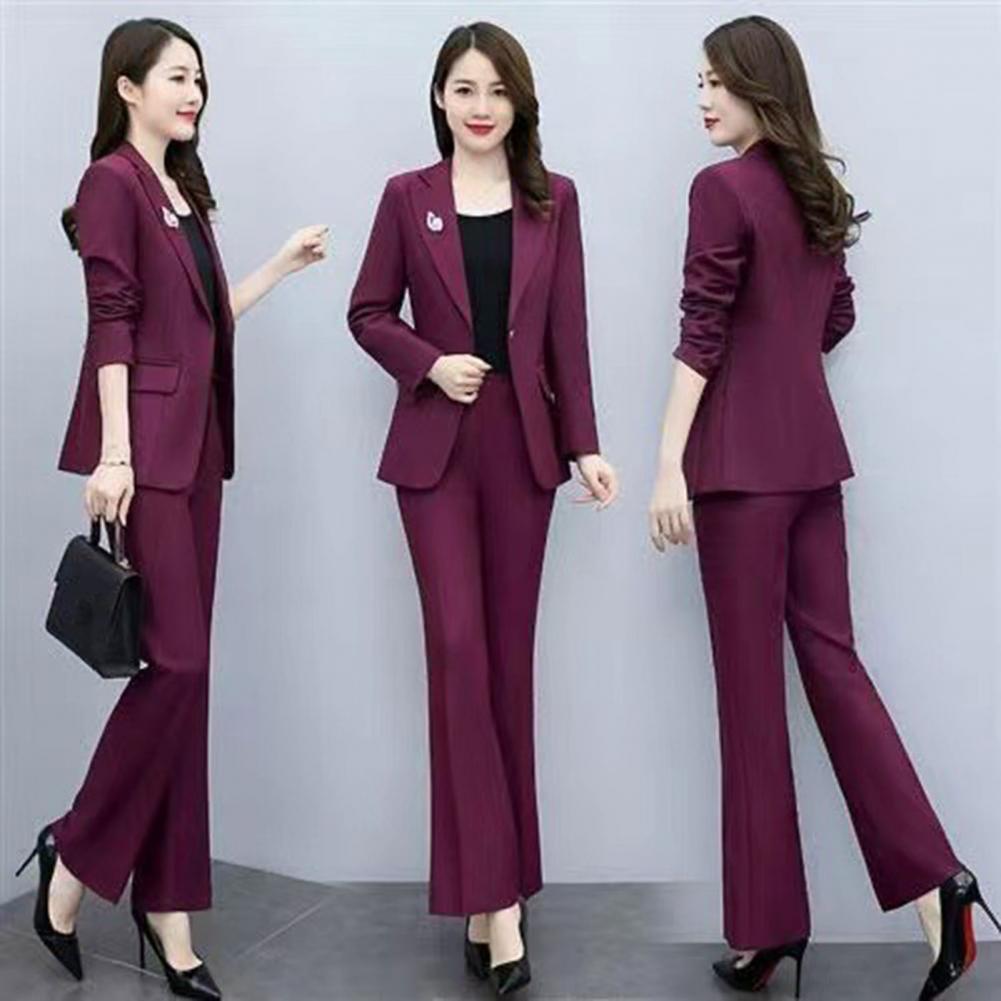 Women'S Formal Wear Pants Suit - 2-teiliges Damen-Anzug-Set mit Formalem Mantel und