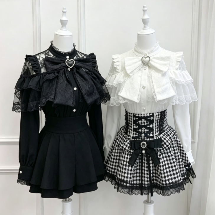 Japanese Women Formal Wear - Kawaii Japanische Lolita Bluse für Damen,