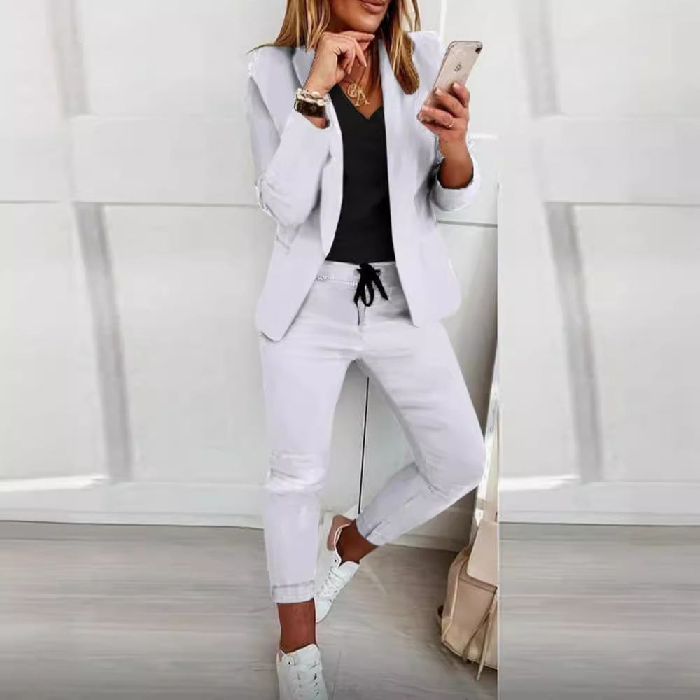 Monochrome Suit Set - Frauen Monochrome Casual Business Anzug Temperament