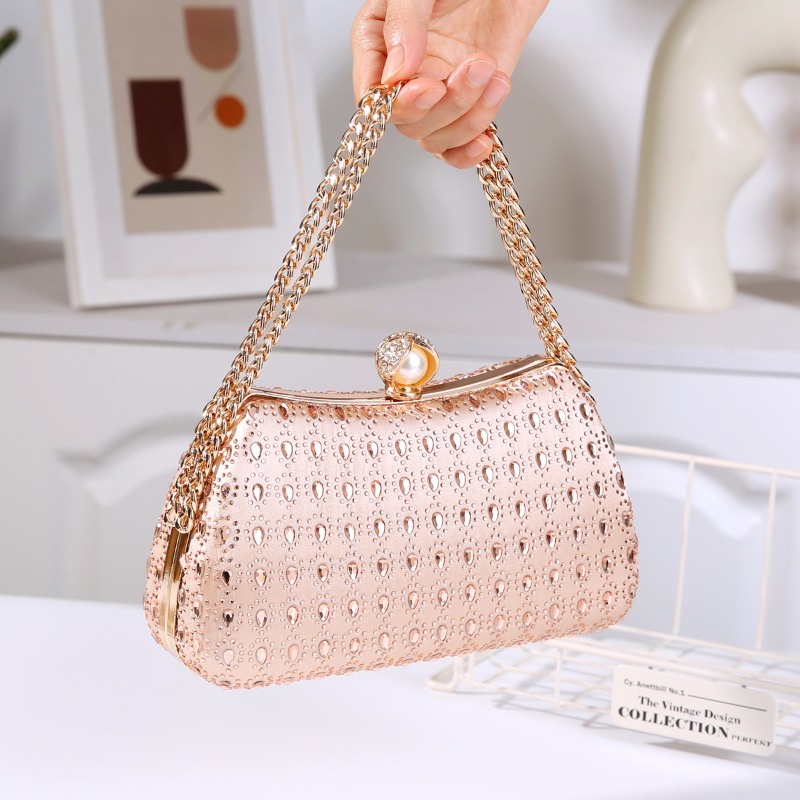 Women'S Formal Dinner Wear - Diamantbesetzte Wassertropfen-Handtasche für Damen, elegante Bankett-Dinner-Tasche