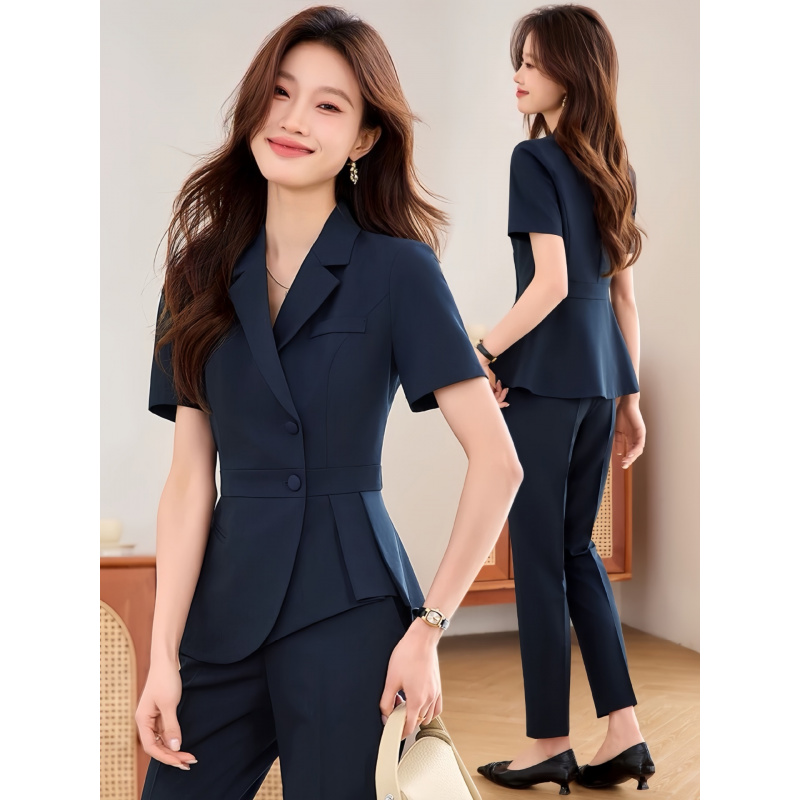 Women'S Formal Wear Pants Suit - Marineblauer, dünner Damen-Businessanzug 2025 – Neue