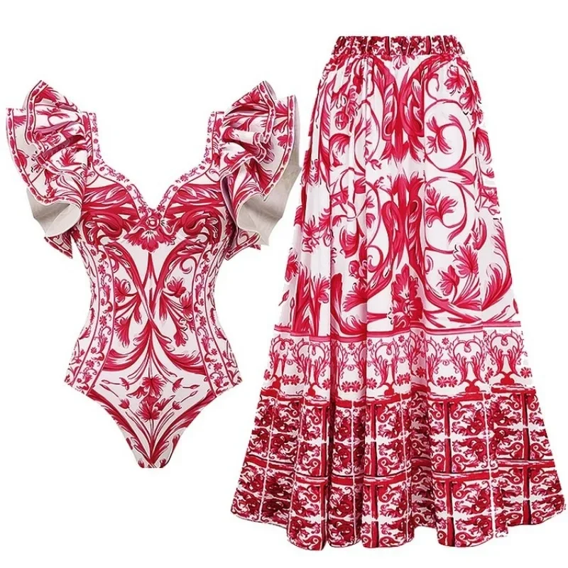 Bedruckter einteiliger Badeanz – Monochrome Suit Set Bewertung und Preis