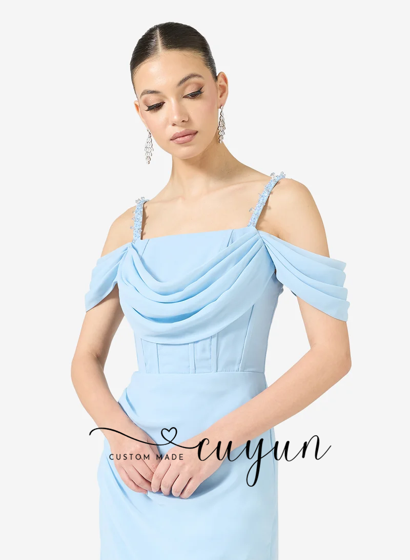 CUYUN Maßgeschneiderte himmelb – Women'S Formal Dinner Wear Bewertung und Preis