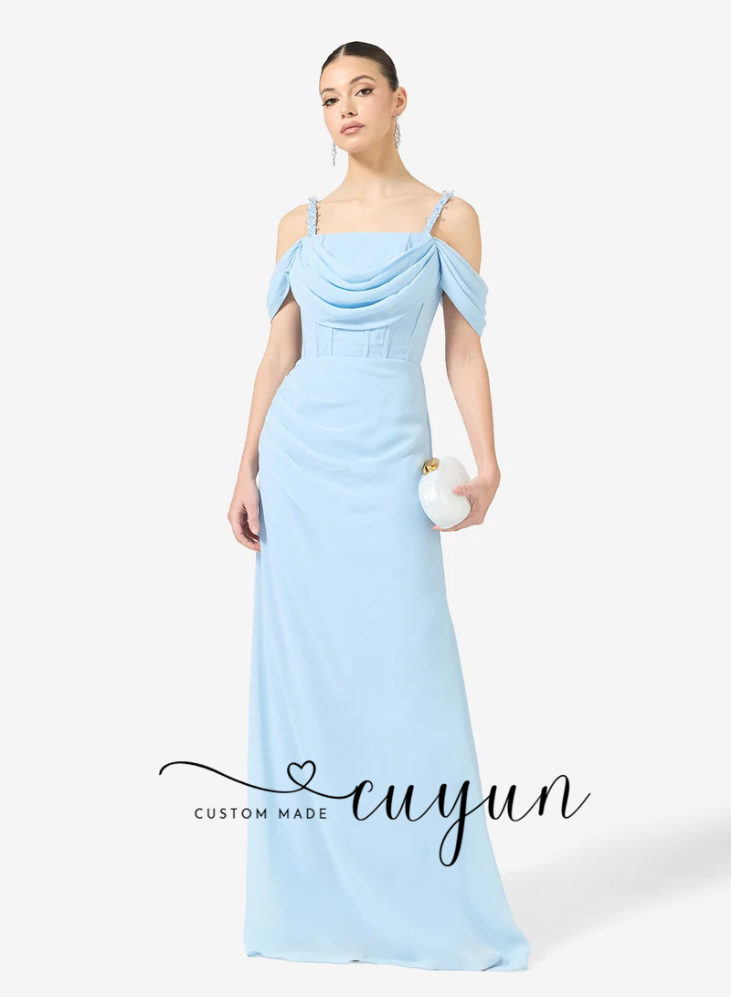CUYUN Maßgeschneiderte himmelb – Women'S Formal Dinner Wear Bewertung und Preis