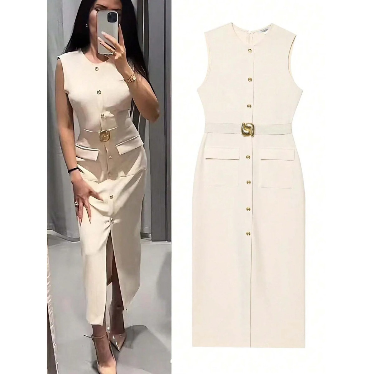 Ärmelloses Damenkleid mit Rund – Women'S Formal Dinner Wear Bewertung und Preis