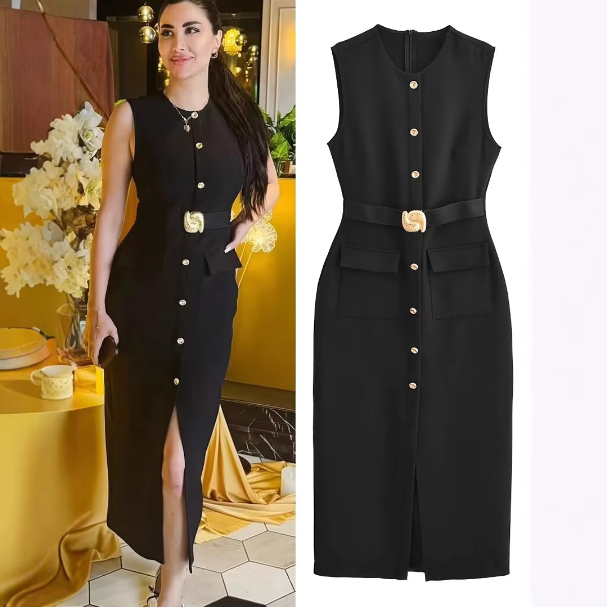 Ärmelloses Damenkleid mit Rund – Women'S Formal Dinner Wear Bewertung und Preis