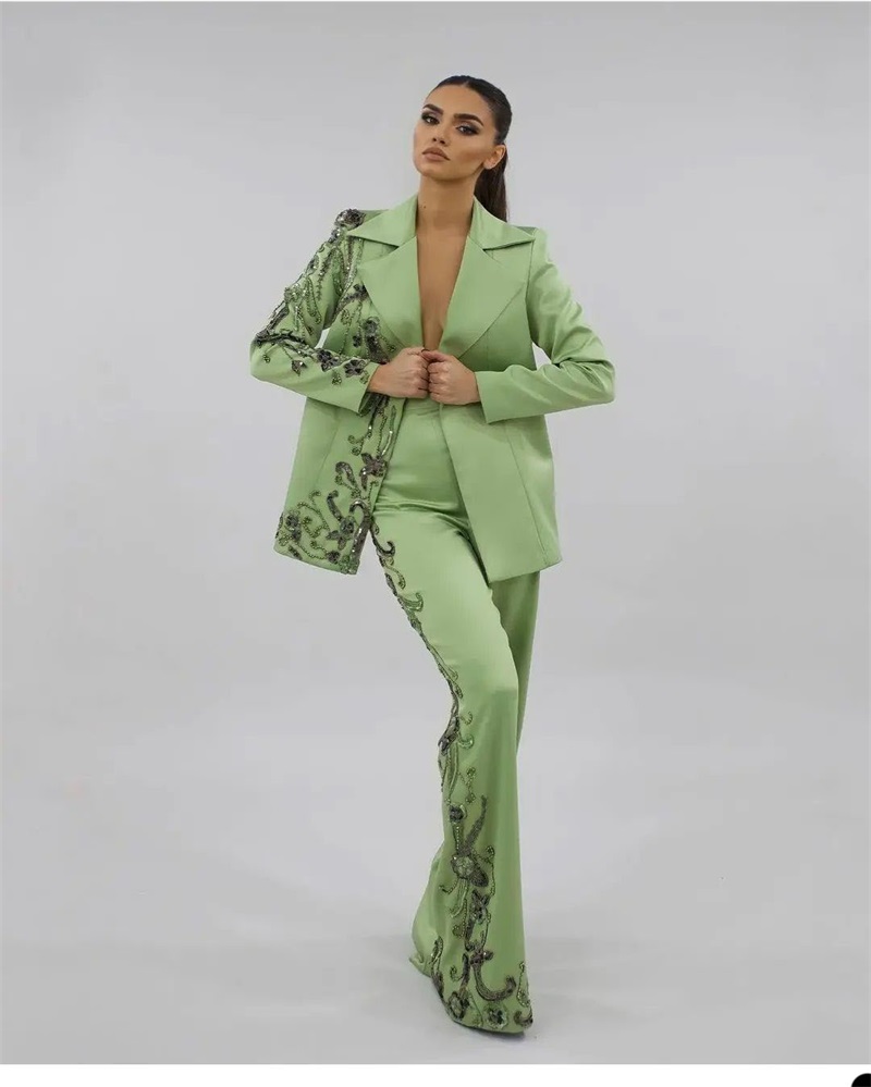 Designer-Damenanzüge aus grüne – Women Luxury Formal Wear Bewertung und Preis