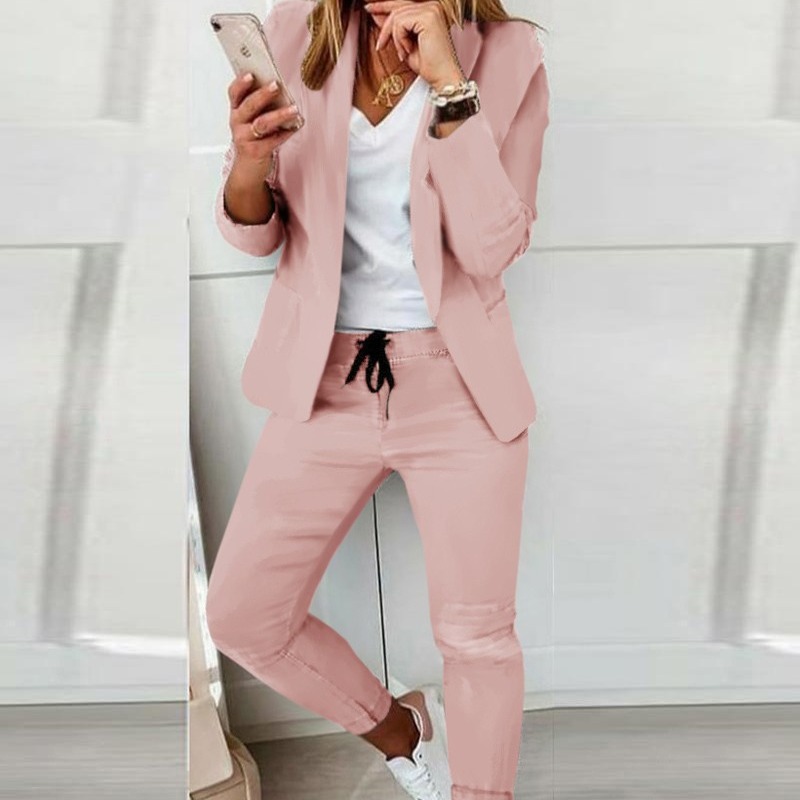 Frauen Monochrome Casual Busin – Monochrome Suit Set Bewertung und Preis